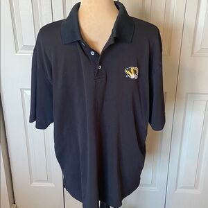 Missouri Tigers NCAA Black Short Sleeve Polo Golf Shirt Men's Size Large